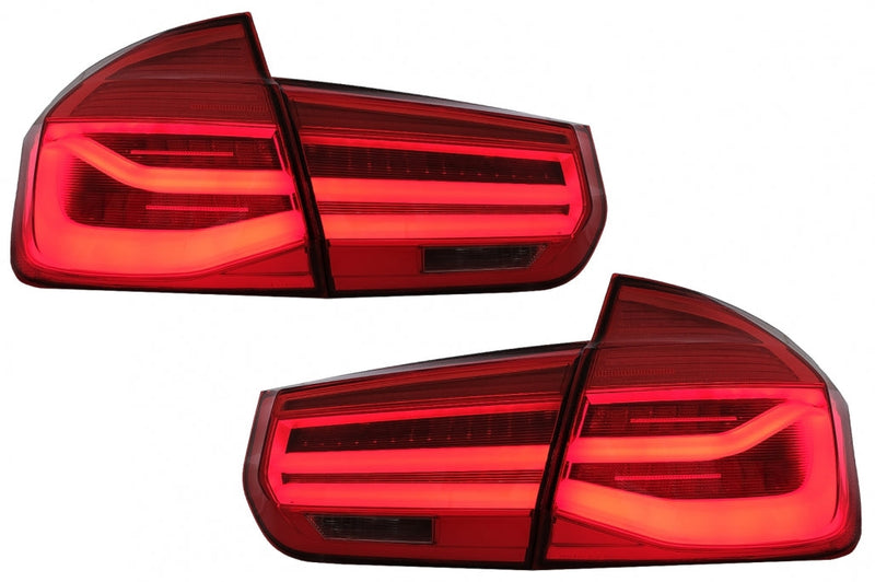 M Look RED CLEAR LED СТОПОВЕ за BMW 3 Series F30 (2011-2019) - Avtozona