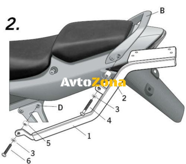 Монтажен комплект за куфари SHAD H0CB14ST - Avtozona