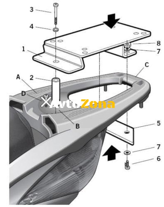 Монтажен комплект за куфари SHAD H0SH30ST - Avtozona