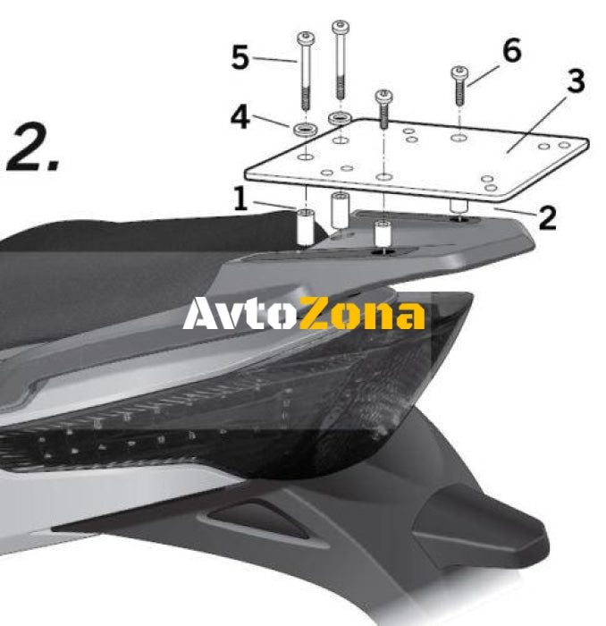 Монтажен комплект за куфари SHAD K0PP10ST - Avtozona