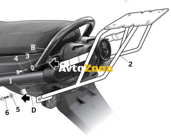 Монтажен комплект за куфари SHAD Y0BW10ST - Avtozona