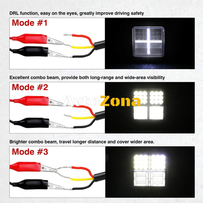 Мощен 162W LED 54 ЛЕД Диоден Фар Работна Лампа Прожектор Задна Светлина 12V 24V - Avtozona