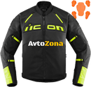 Мото яке ICON CONTRA2 LEATHER HI-VIZ - Avtozona