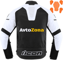 Мото яке ICON CONTRA2 LEATHER PERFORATED WHITE - Avtozona