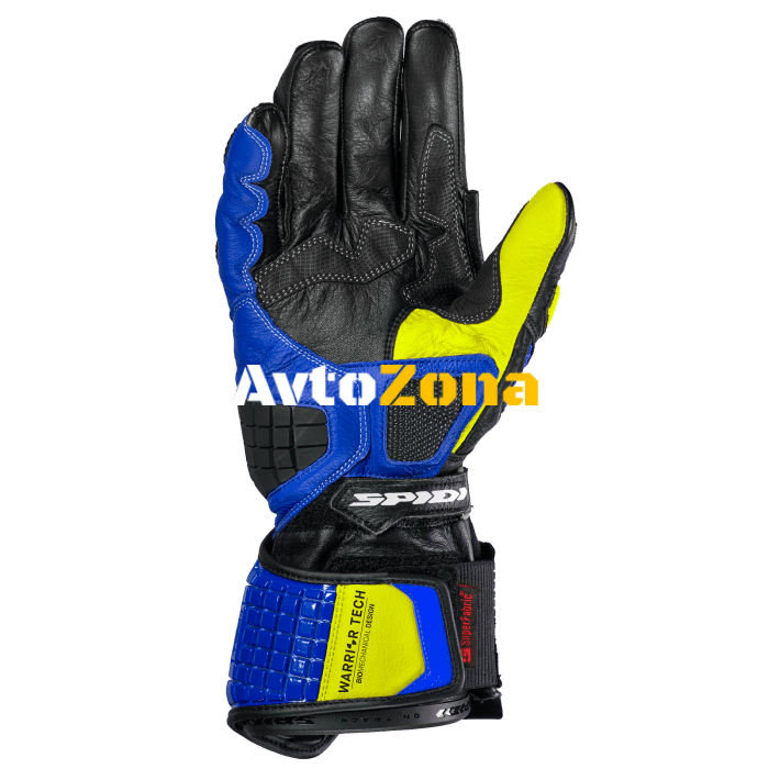 Мото ръкавици SPIDI Carbo track EVO BLUE/YELLOW - Avtozona