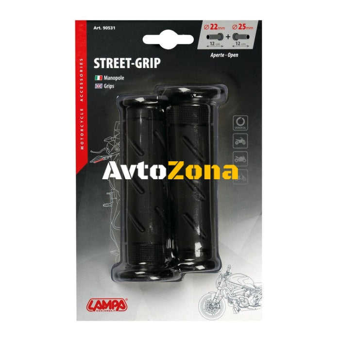 Мото ръкохватки Street Grip Black 90531 - Avtozona