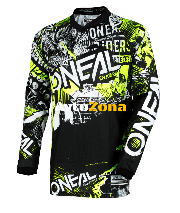 Мотокрос блуза O’NEAL ELEMENT ATTACK BLACK/HI-VIZ 2020 - Avtozona