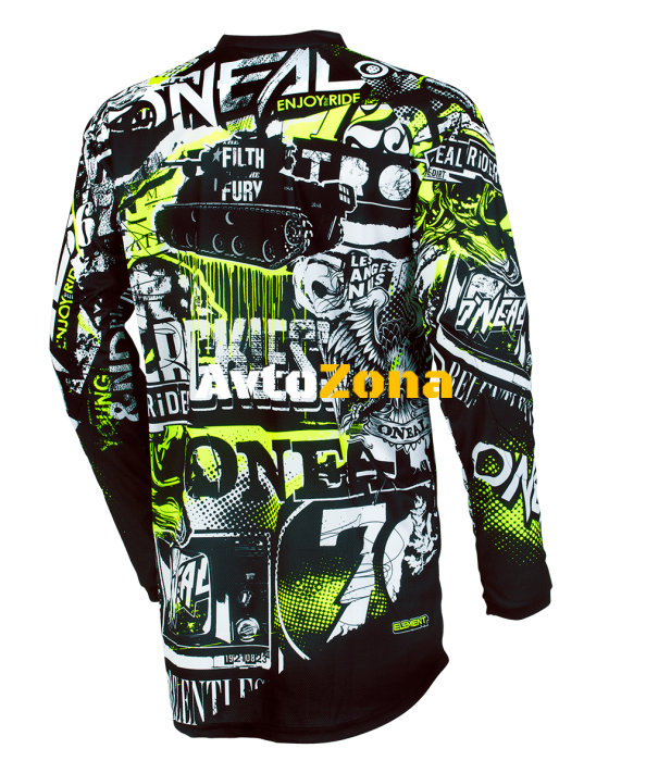 Мотокрос блуза O’NEAL ELEMENT ATTACK BLACK/HI-VIZ 2020 - Avtozona