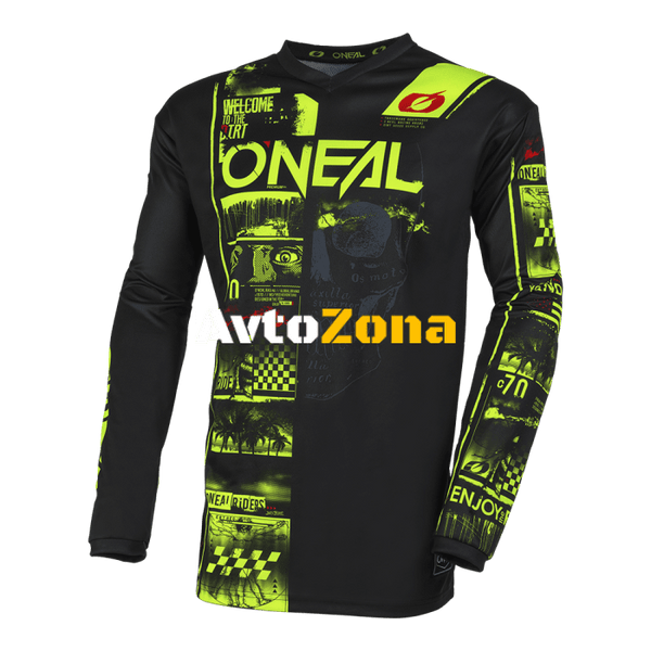 Мотокрос блуза O’NEAL ELEMENT ATTACK V.23 BLACK/NEON YELLOW - Avtozona