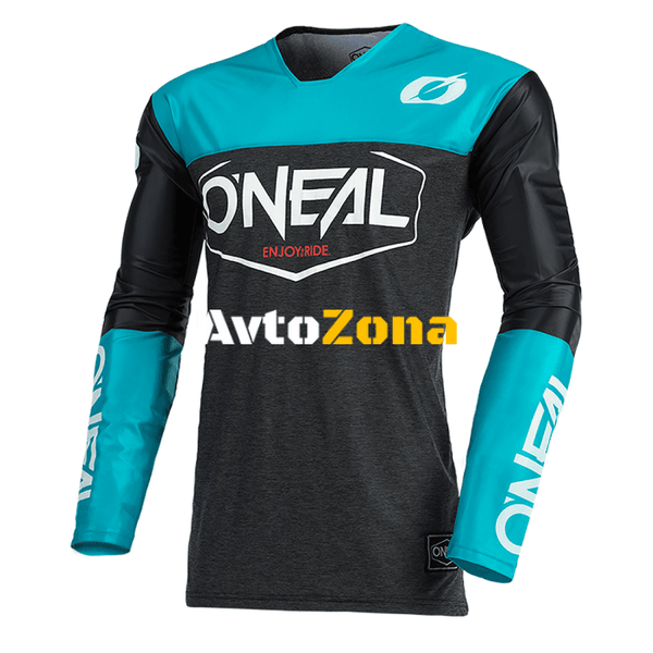 Мотокрос блуза O’NEAL MAYHEM HEXX BLACK/TEAL 2021 - Avtozona