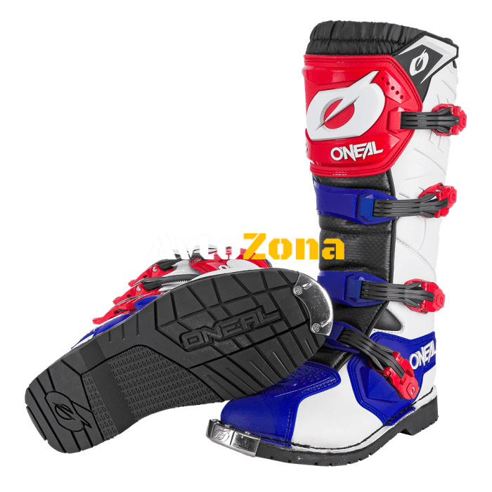 Мотокрос ботуши O’NEAL RIDER PRO BLUE/RED/WHITE - Avtozona