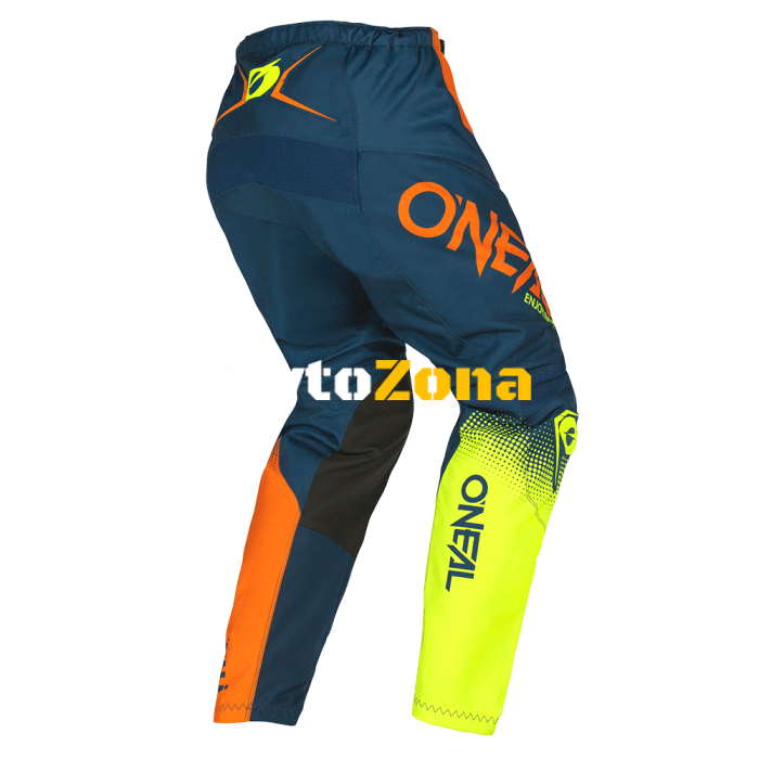 Мотокрос брич O’NEAL ELEMENT RACEWEAR V.22 BLUE/ORANGE/NEON YELLOW - Avtozona