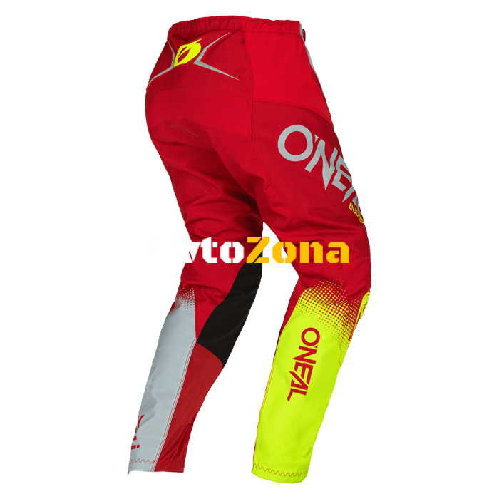 Мотокрос брич O’NEAL ELEMENT RACEWEAR V.22 RED/GRAY/NEON YELLOW - Avtozona