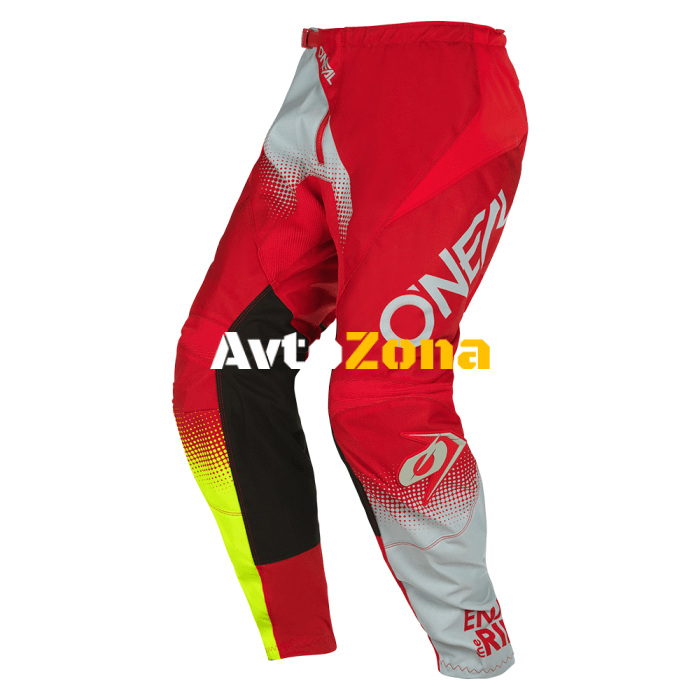 Мотокрос брич O’NEAL ELEMENT RACEWEAR V.22 RED/GRAY/NEON YELLOW - Avtozona