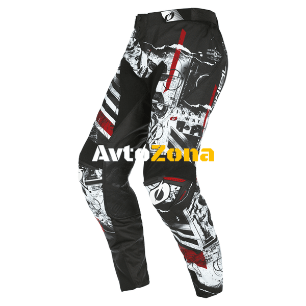 Мотокрос брич O’NEAL MAYHEM SCARZ V.22 BLACK/WHITE/RED - Avtozona