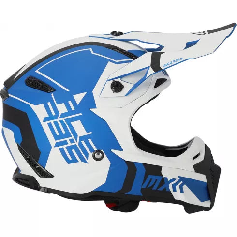 Мотокрос каска ACERBIS PROFILE 5 WHITE/BLUE - Avtozona