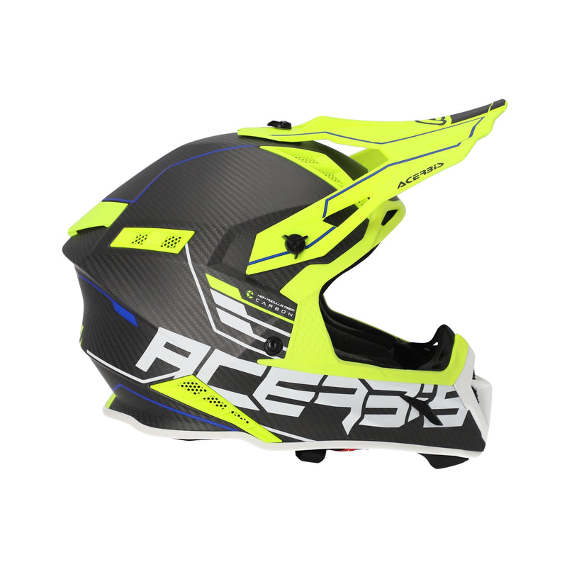 Мотокрос каска ACERBIS STEEL CARBON BLACK/FLUO 2206 - Avtozona