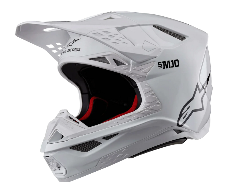 Мотокрос каска ALPINESTARS SM10 SOLID WHITE - Avtozona