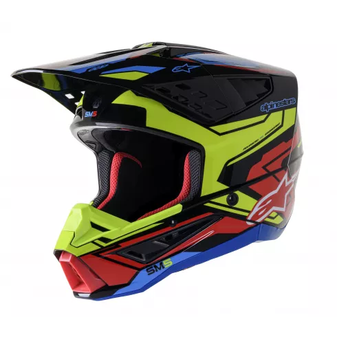 Мотокрос каска ALPINESTARS SM5 ACT2 BK/Y/R - Avtozona