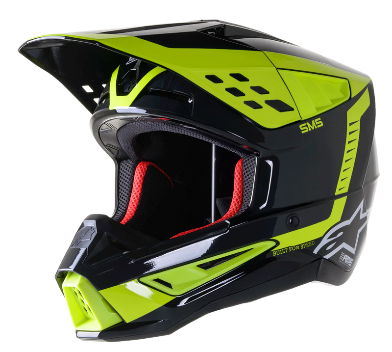 Мотокрос каска ALPINESTARS SM5 BEAM BLACK/YELLOW - Avtozona