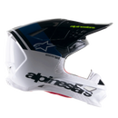 Мотокрос каска ALPINESTARS SM8 RADIUM 2 BLACK/BLUE/WHITE - Avtozona