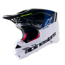 Мотокрос каска ALPINESTARS SM8 RADIUM 2 BLACK/BLUE/WHITE - Avtozona