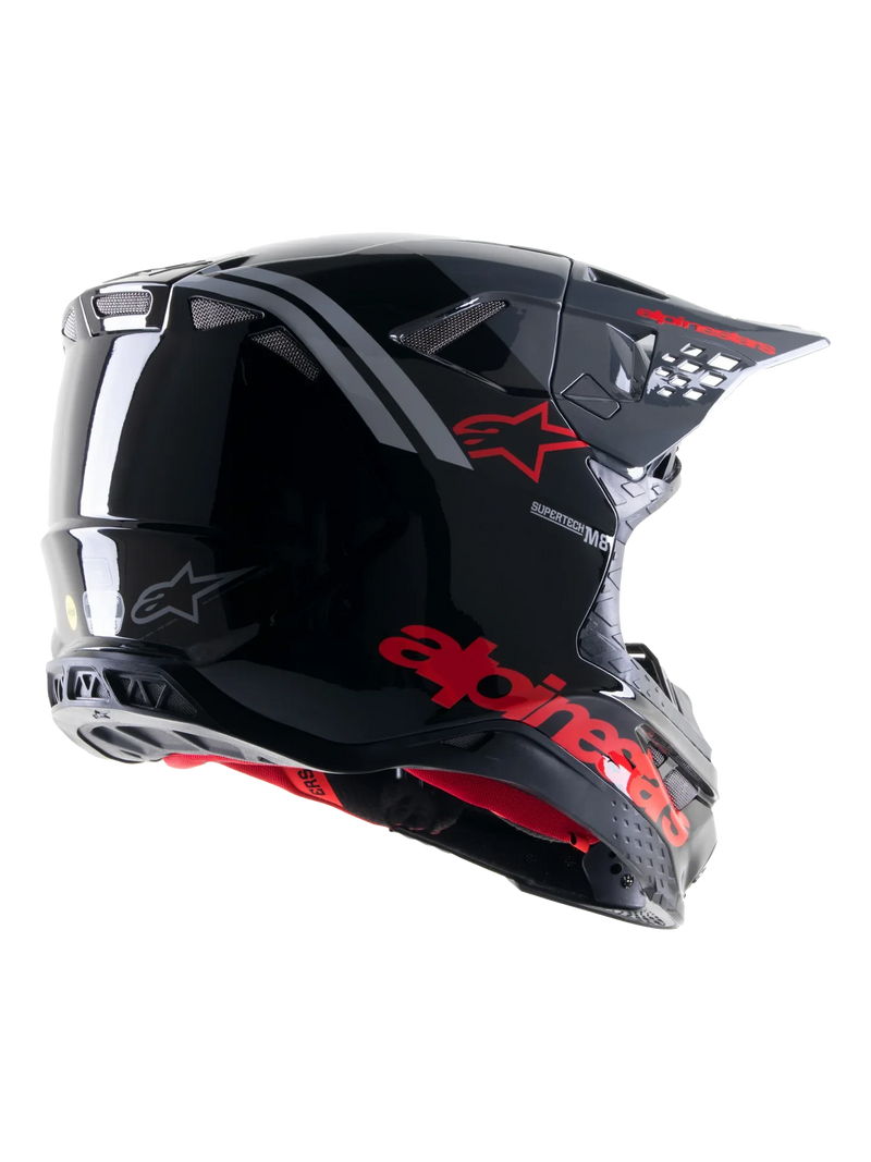 Мотокрос каска ALPINESTARS SM8 RADIUM 2 BLACK/RED - Avtozona