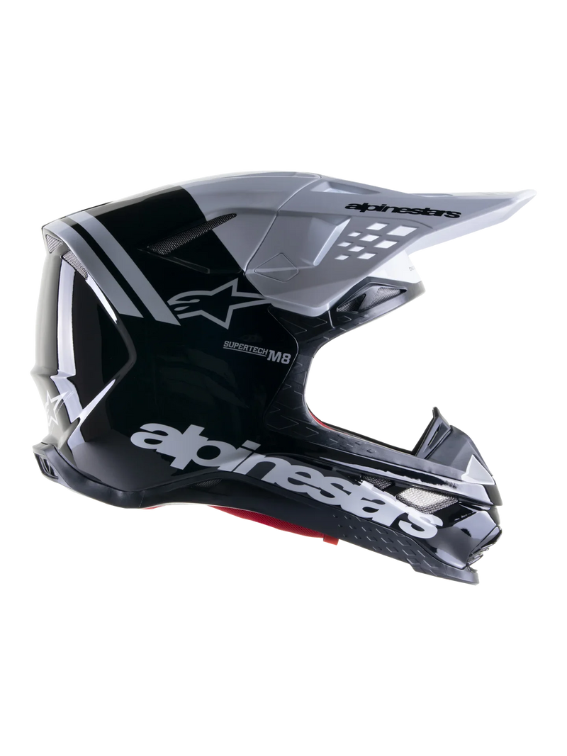 Мотокрос каска ALPINESTARS SM8 RADIUM 2 BLACK/WHITE - Avtozona