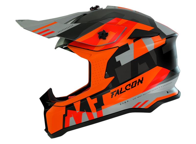 Мотокрос каска MT FALCON ARYA A4 MATT ORANGE - Avtozona