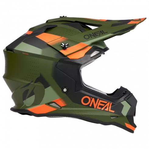 Мотокрос каска O’NEAL 2SERIES SPYDE V.23 GREEN/BLACK/ORANGE - Avtozona