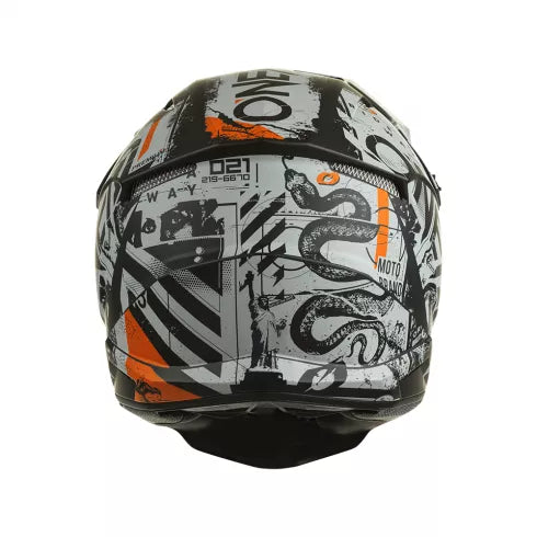 МОТОКРОС КАСКА O’NEAL 3SERIES SCARZ V.22 BLACK/GRAY/ORANGE - Avtozona