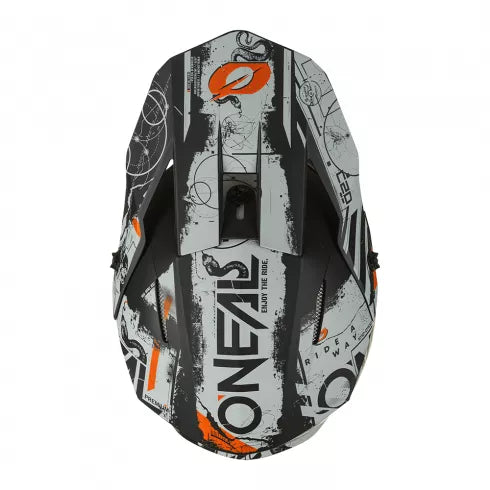 МОТОКРОС КАСКА O’NEAL 3SERIES SCARZ V.22 BLACK/GRAY/ORANGE - Avtozona