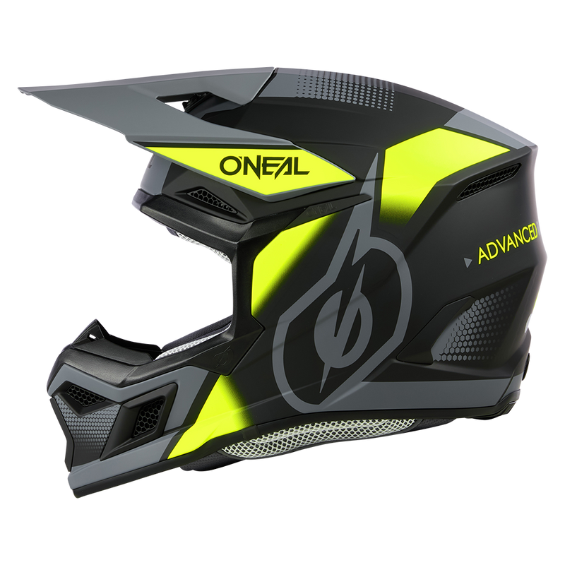 МОТОКРОС КАСКА O’NEAL 3SERIES VISION BLACK/NEON YELLOW/GRAY V.24 - Avtozona