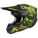 МОТОКРОС КАСКА O’NEAL 5SERIES POLYACRYLITE ATTACK V.23 BLACK/NEON YELLOW - Avtozona