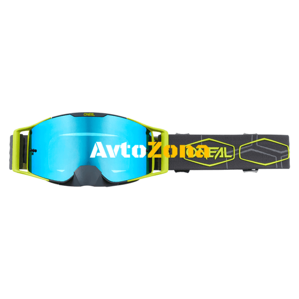 Мотокрос очила O`NEAL B-30 HEXX V.22 GRAY/NEON YELLOW - RADIUM BLUE - Avtozona