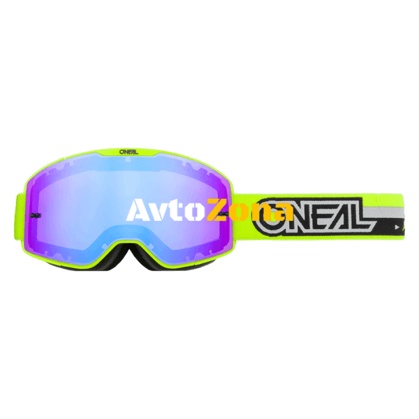 Мотокрос очила B-20 PROXY NEON YELLOW/BLACK- RADIUM BLUE - Avtozona