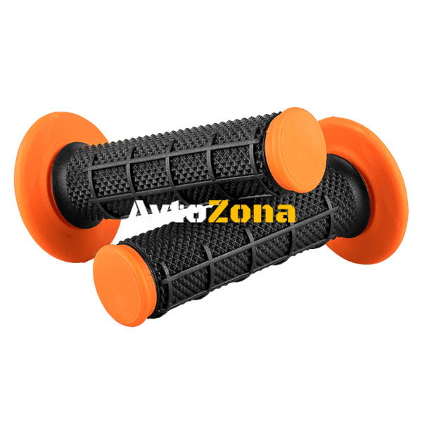 МОТОКРОС РЪКОХВАТКИ MX GRIP DIAMOND DUAL BLACK/ORANGE 802 - Avtozona