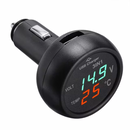 Мултифункционален уред 3 в 1 – Волтметър Термометър и USB зарядно - Avtozona