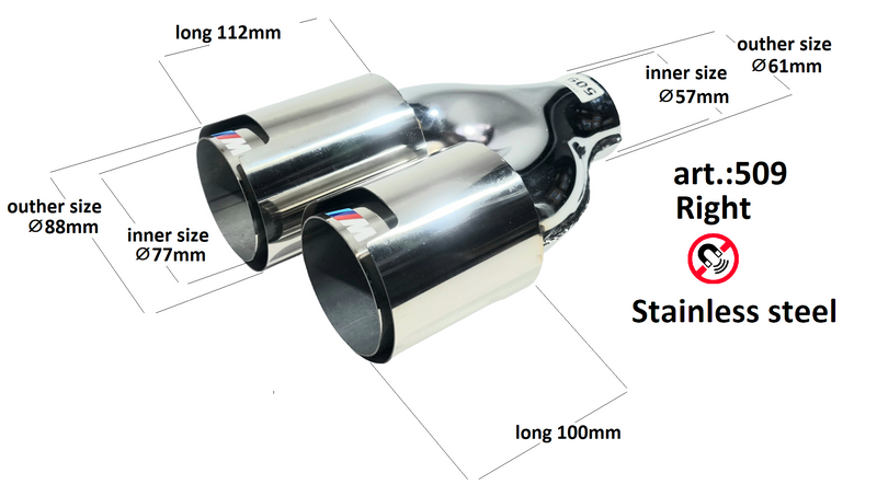 Накрайници за BMW 4 Series F32 F33 F36 - M Power - Avtozona