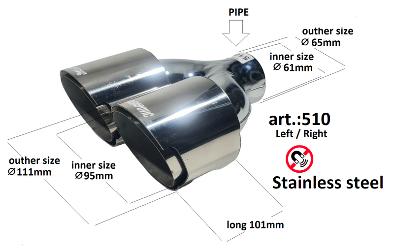 Накрайник за ауспух Akrapovic - Chrome - Avtozona