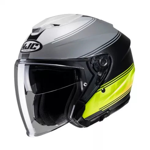 OТВОРЕНА КАСКА HJC I30 VICOM GREY/YELLOW FLUO - Avtozona