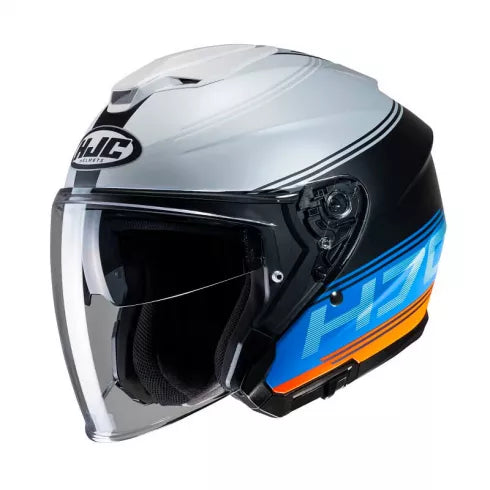 Отворена каска HJC i30 VICOM WHITE/BLUE/ORANGE - Avtozona