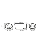 Vârf de evacuare oval cromat