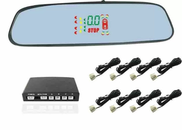 Парктроник с Огледало за Задно Виждане и 8 Сензора – Пълна Видимост и Сигурност при Паркиране 🚗📊 - Avtozona
