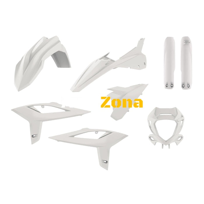 Пластмасов Full Enduro кит Polisport за BETA RR 250/300 2ST 350/400/450 4ST - 2020-21 White OEM Color - Avtozona