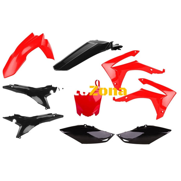 Пластмасов MX кит POLISPORT за HONDA CRF250R - 2014-17 / CRF450R - 2012-16 Black/Red - Avtozona