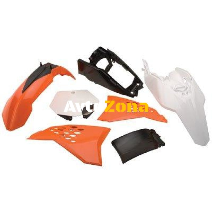 Пластмасов MX Replica кит POLISPORT за KTM 65 SX - 2012-15 OEM Color ORANGE - Avtozona