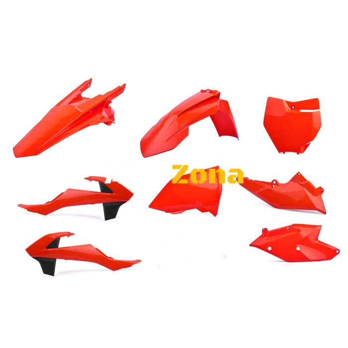 Пластмасов MX Replica кит POLISPORT за KTM SX/ SX-F/ XC-F Flo Orange - Avtozona