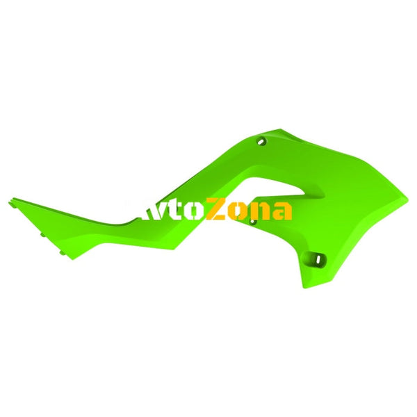 Пластмасови капаци за радиатор Polisport Kawasaki KX125 / 250 рестайлинг KX450 - 2003-08 Lime Green - Avtozona