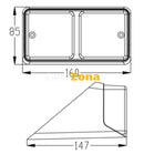 Преден Десен Габарит с Мигач За Трактор Багер Екскаватор Подходящ за Ford/New Holland ОЕМ D3NN13201B - Avtozona